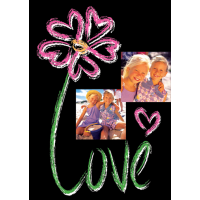 Love Flower Black